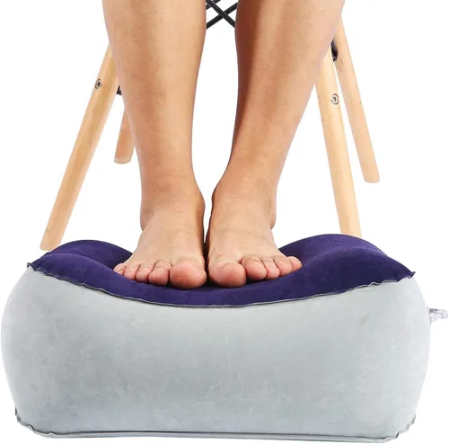 Miniatura 4 de Alvinlite Almohadas inflables de viaje para reposapiés, de PVC sin frijoles, almohadilla inflable perfecta para viajes, accesorios de viaje