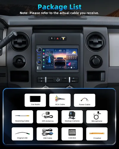 Miniatura 9 de Radio de coche estéreo para Ford F150 Radio 2004-2008: 7 "HD pantalla táctil estéreo incorporado Carplay inalámbrico Andriod Auto 5GWiFi