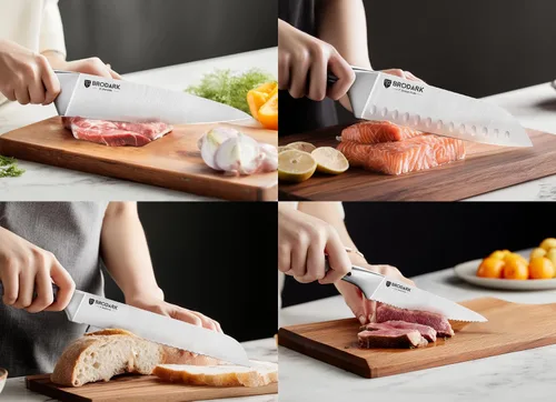 Miniatura 6 de BRODARK Juego de Cuchillos con Bloque: Juego de cuchillos de cocina con bloque y afilador, 15 piezas de cuchillos de chef ultra afilados, acero