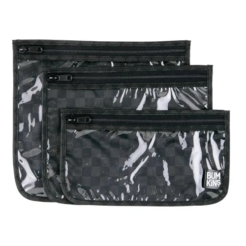 Miniatura 7 de Bumkins Bolsa de viaje, artículos de tocador, bebé, bolsa aprobada por la TSA, bolsa con cremallera, tamaño de cuarto de galón, lado transparente