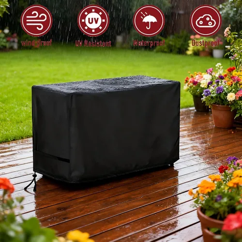 Miniatura 8 de Oslimea Funda para Juego de Comedor Alto de Patio, Funda para Mesa y Sillas de Exterior para Juego de Ratán de 5 Piezas de Altura de Bar/Muebles