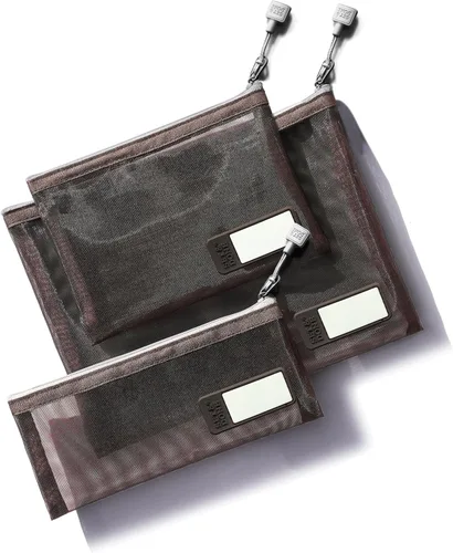 Miniatura 13 de Set & Done Onama Flexi - Bolsa de almacenamiento de nailon transparente duradera con pestaña para nombre para maquillaje, viajes, bolsa de pañales