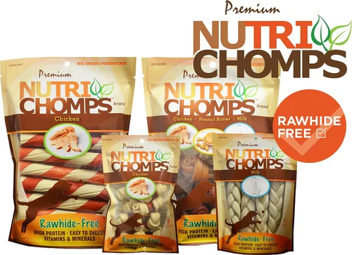 Miniatura 3 de Nutri Chomps Masticables para perros, sabor a pollo real - Giros y trenzas