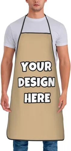 Miniatura 68 de Delantal personalizado con logotipo de imagen, nombre de texto, delantales de cocina personalizados para chef para hombres y mujeres