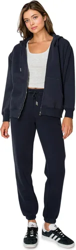 Miniatura 32 de Cali1850 Pantalón deportivo Cloud Nine Fleece para mujer, cintura alta, ajuste holgado, dos bolsillos, cintura elástica con cordón