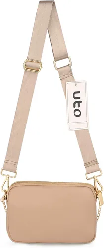 Miniatura 5 de UTO Pequeñas bolsas cruzadas para mujer, 3 en 1, diseño de moda, mini cangurera con correa