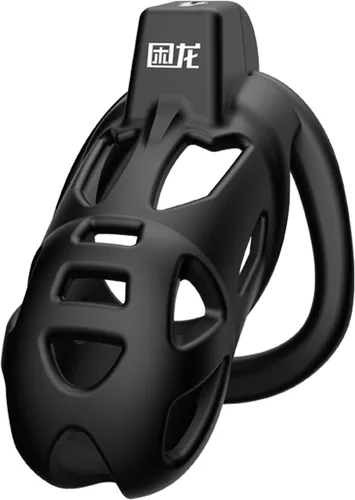 Miniatura 8 de Dispositivo de castidad para hombres con 3 anillos para hombres, 4 tamaños diferentes de dispositivo de jaula de castidad masculina con llave