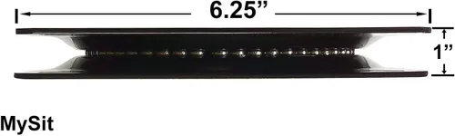 Miniatura 3 de MySit Taburete de bar resistente de 6.25 pulgadas de repuesto de placa giratoria, mecanismo giratorio cuadrado para silla reclinable o muebles