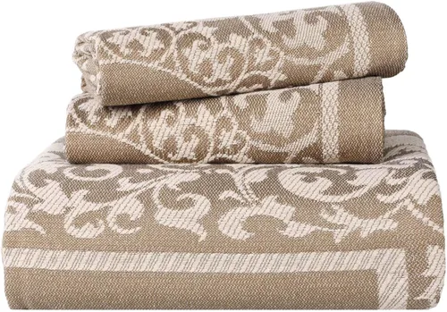 Superior Juego de colcha de mezcla de algodón, incluye colcha de gran tamaño y 2 fundas de almohada a juego, manta ligera, decoración de cama, Gris