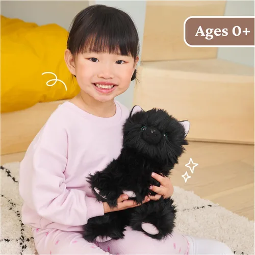 Miniatura 4 de GUND Xavier Gatito de Peluche, Animal de Peluche de Gato Premium para Edades de 1 Año en Adelante, Negro, 9 Pulgadas