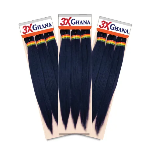 Miniatura 69 de REALISTIC - Paquete múltiple. Trenzas preestiradas X-Pression 3X Ghana de 50 pulgadas, 100% Kanekalon, fáciles de trenzar sin picazón