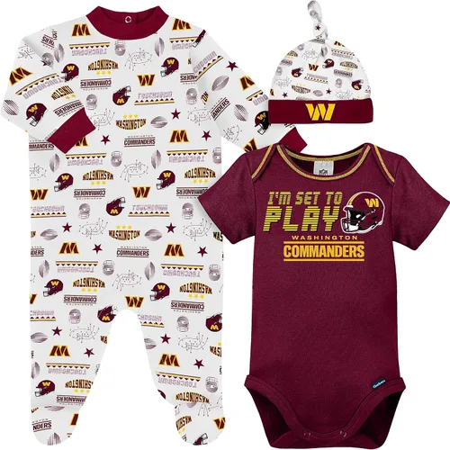 Miniatura 7 de Gerber Conjunto de regalo unisex para bebé con pies de equipo de la NFL para dormir y jugar