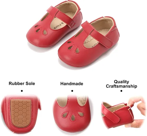 Miniatura 72 de Felix & Flora Zapatos de bebé de suela suave - Zapatos de bebé para caminar, mocasines, suela de goma, zapatos de cuna