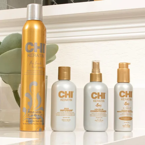 Miniatura 2 de CHI Infusión de seda de queratina, suero hidratante para el cabello para restaurar la suavidad y el brillo, ayuda a secar el cabello dañado, sin
