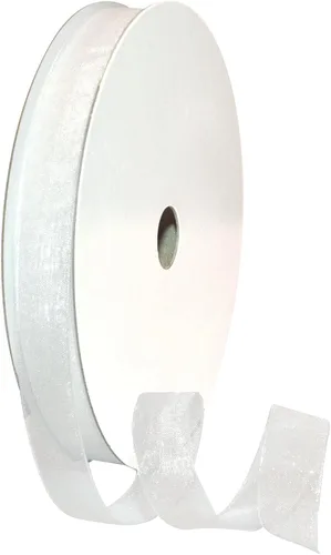 Miniatura 45 de Morex Ribbon 91803/100-609 Cinta de nailon Organdy, 5/8 pulgadas por 100 yardas, color rojo