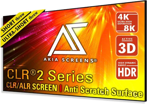 Miniatura 10 de Pantalla de proyección AKIA SCREENS ALR de 123 pulgadas 16:9 4K, proyección de tiro corto o UST, pantalla antiarañazos, pantalla de proyección