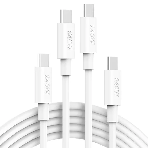 Miniatura 7 de Cable USB C a USB C de 240 W de 6.6 pies, cable de carga USB-C tipo C de carga rápida para MacBook Pro MacBook Air Charger, iPad Pro 13 12.9 11