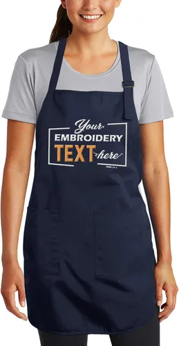 Miniatura 5 de TEEAMORE Delantales bordados personalizados para mujeres y hombres, añade tu texto de chef para parrilla de cocina, delantal personalizado