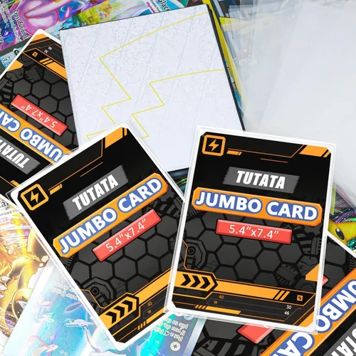 Miniatura 3 de Jumbo-Fundas para tarjetas de 5.4 x 7.5 pulgadas, extra gruesas, de 4 mil, fundas protectoras para tarjetas grandes, paquete de 50
