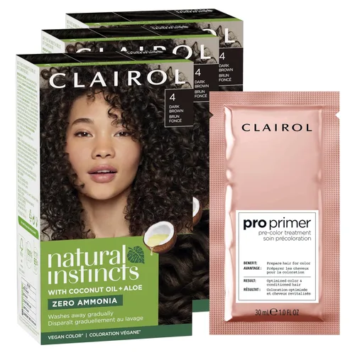 Miniatura 54 de Clairol Natural Instincts - Tinte semipermanente para el cabello, color negro azul 2BB, paquete de 1 unidad 2BB Azul Negro