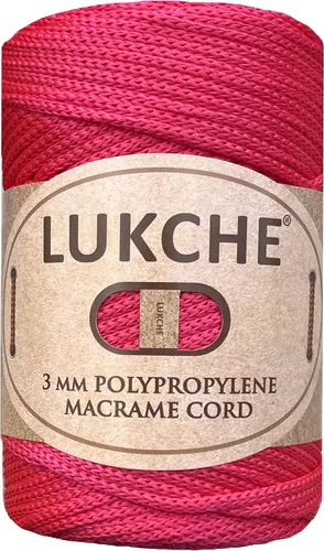 Miniatura 52 de Cordón de macramé de poliéster premium de 3 mm (134.72 metros), (250 g) 100% cuerda de macramé de polipropileno, hilo de crochet de macramé colorido