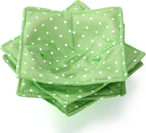 Miniatura 18 de Cunhill 4 Piezas Soportes Acogedores de Algodón para Tazones de Microondas para Comida Caliente Almohadillas Calientes Agarraderas para Tazones