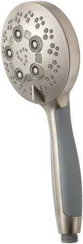 Speakman VS-1240-BN-E2 Rio - Cabezal de ducha multifunción de mano, 2.0 GPM, níquel cepillado