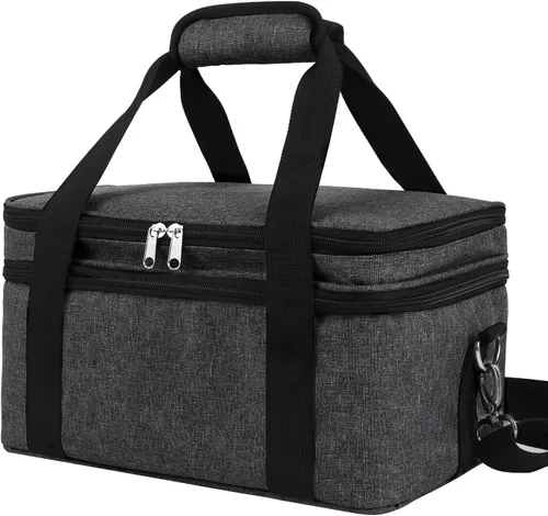 Estuche de almacenamiento de pintura acrílica, negro, unisex, plástico y cuero, ideal para artistas sobre la marcha
