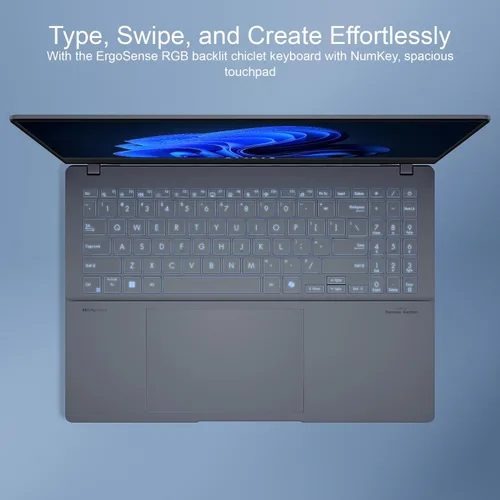 Miniatura 7 de ASUS Vivobook S 15 portátil, pantalla OLED de 15.6 pulgadas 3K 120Hz, 16 núcleos Ultra 7 155H, gráficos Intel Arc, 16 GB de RAM, 1 TB SSD, RGB