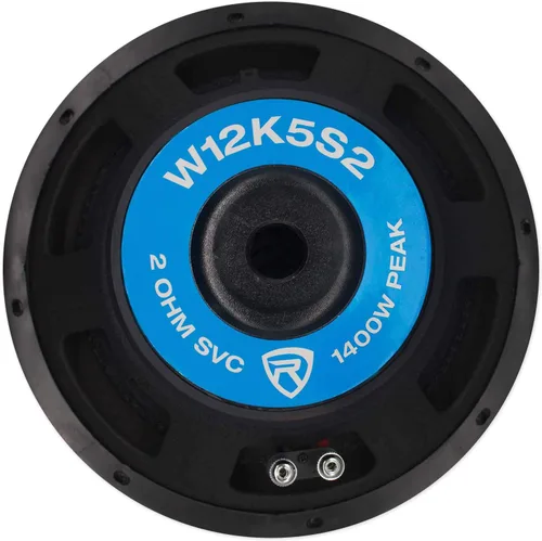 Miniatura 7 de Rockville K5 W12K5S2 1400W Pico/350W RMS 2 Ohm 12 pulgadas Subwoofer de audio para automóvil, cono de alta eficiencia, construcción duradera, fácil