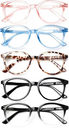 SIGVAN Paquete de 3 lentes de lectura, bisagra de resorte, elegantes lectores color negro/tortuga para hombres y mujeres Multicolor