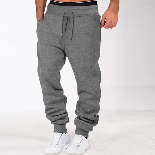 Miniatura 63 de Pantalones deportivos para hombre, pantalones de otoño e invierno y sólidos para hombres y hombres, cómodos con múltiples bolsillos