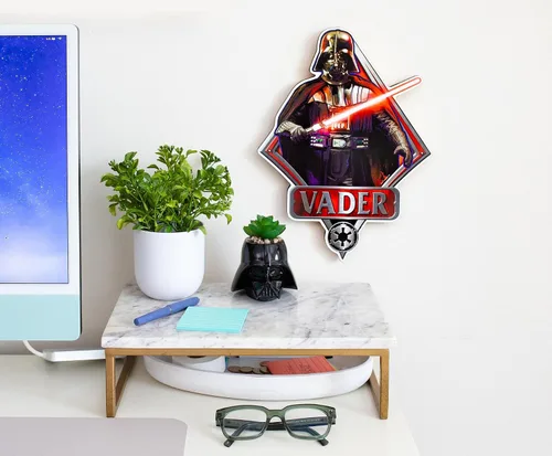 Miniatura 8 de Silver Buffalo Disney Star Wars Darth Vader Episodio 4 Arte de pared de madera troquelada, 13 x 9.5 pulgadas, multicolor
