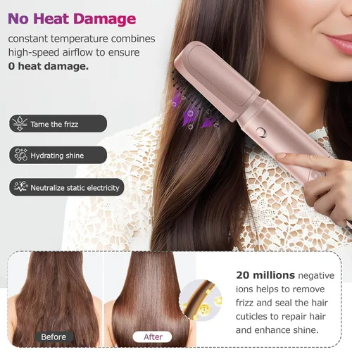 Miniatura 8 de 5 in 1 Hot Air Multi-Styler Professional Hair Wrap Styler Set with Air Curlers, Hair Dryer Brush, Straightener, Concentrator for Fast Drying Curling