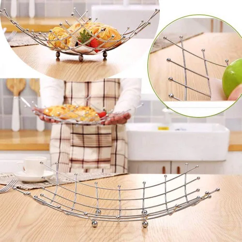 Miniatura 5 de Cesta de frutas para encimera y soporte decorativo para cuenco de frutas con tornillos gratis, perfecto para frutas, verduras, aperitivos, artículos