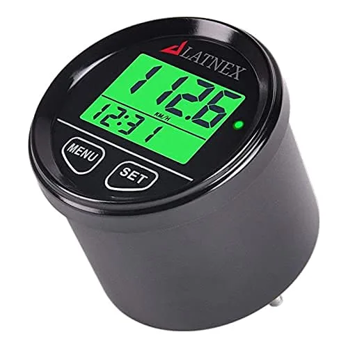 LATNEX Velocímetro GPS, odómetro impermeable con pantalla digital verde/rojo/azul, retroiluminación universal adecuado para ATV, UTV, barcos
