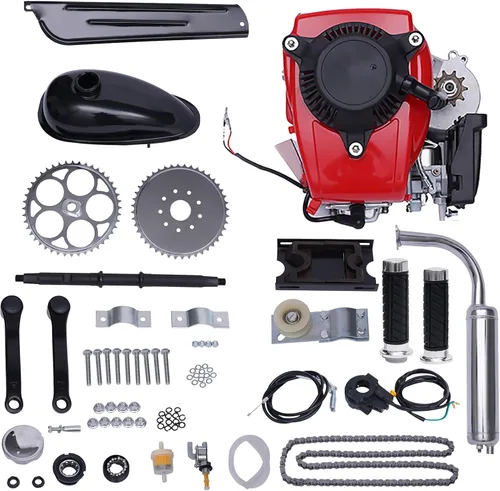 Miniatura 10 de motor de 125 cc de 4 tiempos, arranque eléctrico semiautomático con reversa, motor de 3 velocidades de cilindro único con enfriamiento por aire, kit
