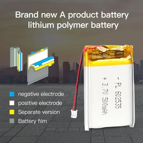 Miniatura 3 de 3.7V 500mAh 602535 Lipo Rechargeable Ion Pack with JST Connector 1pcs