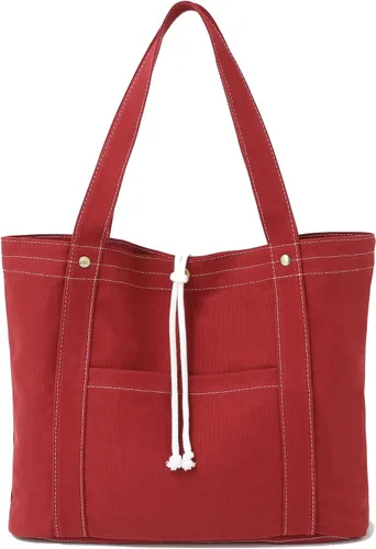 Jeelow Bolso de mano de lona Bolso de hombro Crossbody Bolsas con bolsillos para hombres y mujeres