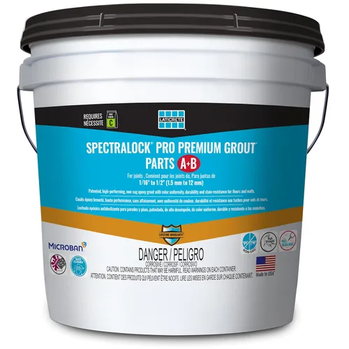 Laticrete SpectraLOCK Pro Premium® Duradero a las Manchas de Alto Rendimiento Fácil de Usar Sin Goteo Lechada Epoxi para Azulejos AB Unidad