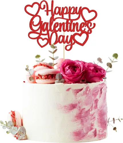 Miniatura 17 de 24 piezas de decoración de cupcakes con purpurina dorada para el día de San Valentín, temática de San Valentín, fiesta de cumpleaños, suministros