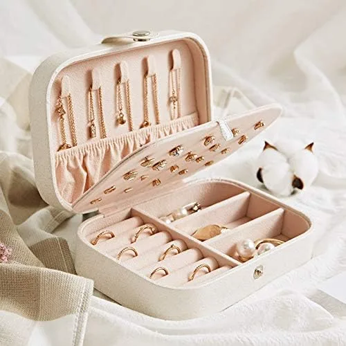 Miniatura 5 de Organizador de joyas de viaje personalizado, caja de joyería, soporte de anillo para joyas, accesorios de viaje para mujeres, organizador de joyas