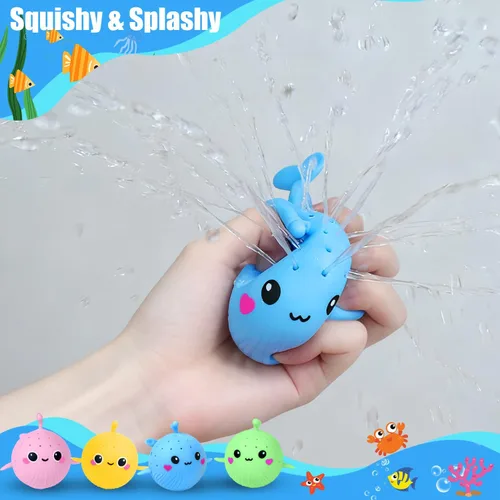 Miniatura 4 de 4 bolas de agua de delfines, juguetes sensoriales flotantes para aliviar el estrés para niños, pelotas de agua para niños pequeños, juguetes