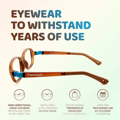 Miniatura 5 de Tempo: Gafas irrompibles para niños - Gafas de moda flexibles para niños - 3006