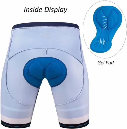 Miniatura 7 de ROTTO Conjunto de camiseta y pantalones cortos de ciclismo para hombre, ropa de ciclismo de manga corta y pantalones cortos acolchados