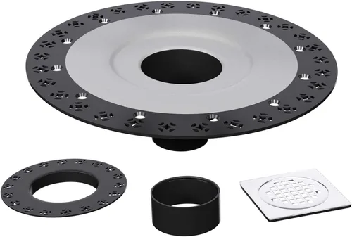 Miniatura 8 de Kit de drenaje de ducha de 4 pulgadas de rejilla de acero inoxidable con brida vertical ABS de 2 pulgadas para drenaje Kerdi de Schluter Systems
