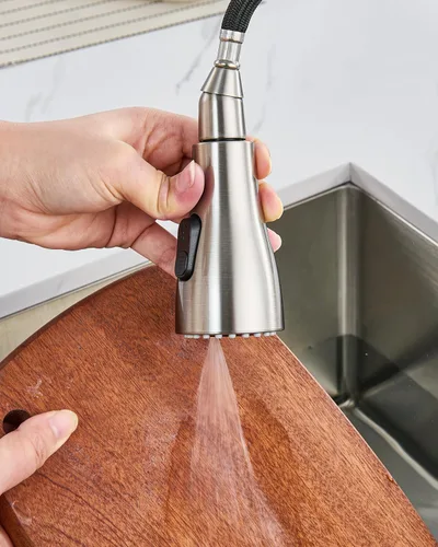 Miniatura 7 de J-HVA Cabezal de rociador de fregadero de cocina extraíble de repuesto con 15 adaptadores, boquilla de repuesto de rociador de fregadero de 3 Níquel