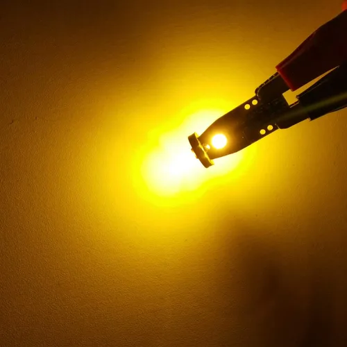 Miniatura 2 de AUTOGINE - 10 unidades de focos LED T10 W5W 194 168 175 2825, sin error, súper brillantes, color amarillo ámbar, con chipset 3030, para luz