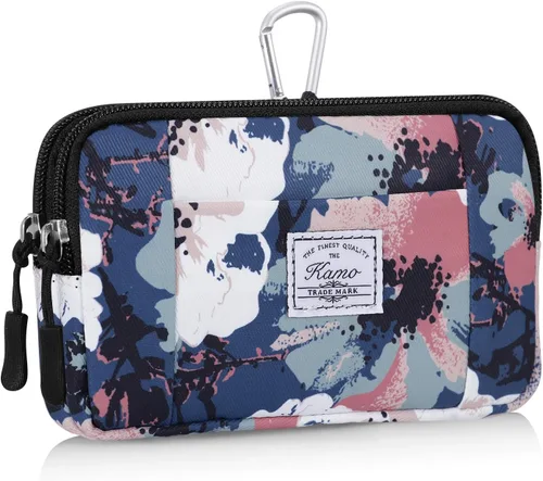 Miniatura 17 de KAMO Funda multiusos de lona horizontal para smartphone, funda para teléfono celular con asa para cinturón, bolsas de cinturón para mujeres, funda