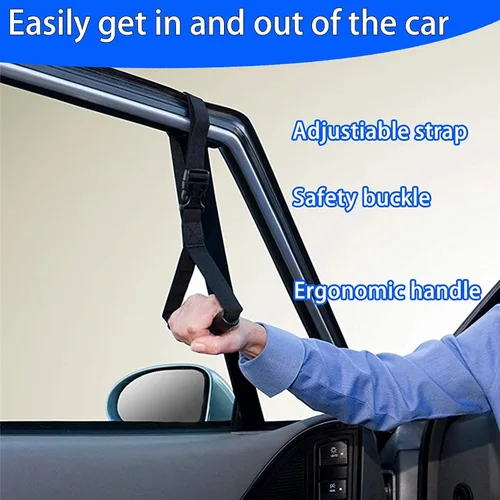 Miniatura 3 de Mango de puerta de coche KOUNATSURI para ancianos, asa de asistencia de vehículo, mango multifunción, barra de cierre de puerta de coche para Azul